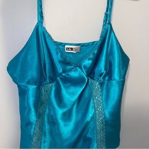 Silky blue tank top